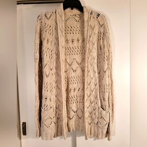 Lucky Brand Crochet Cardigan